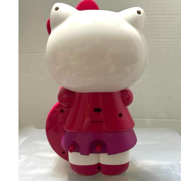 Hello Kitty  battery oper clock Pink dress,bow & shoes pink poodle on clock test - Picture 3 of 6